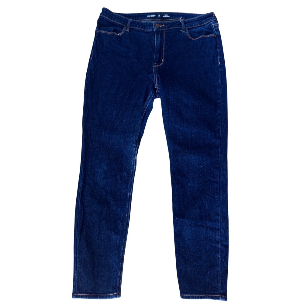 Old Navy Wow Super-Skinny Jeans High-Rise Dark Wash Denim Size 14 Short Womens